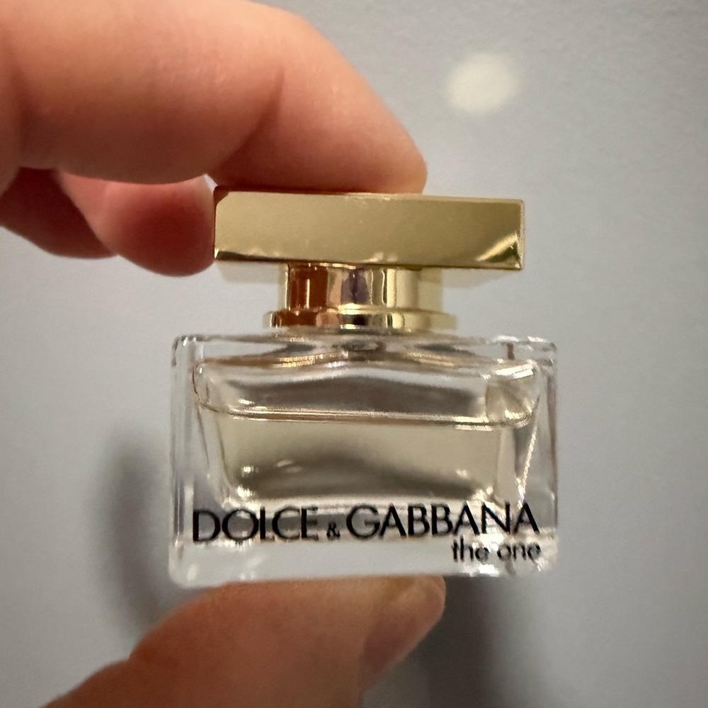 Dolce & Gabbana Mini Perfume Bottle in Clear and Gold